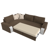 Угловой диван Николь (рогожка коричневый бежевый) - Изображение 5
